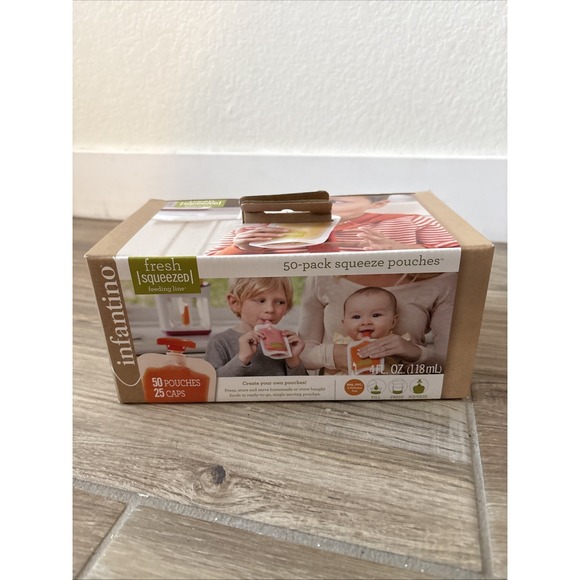 Infantino Handbags - Infantino Fresh Squeezed 50 Pack Squeeze Single-Use Baby Food Pouches 4fl oz.